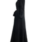 MEGAN™ ELEGANT SOLID BUTTON BELTED MAXI DRESS