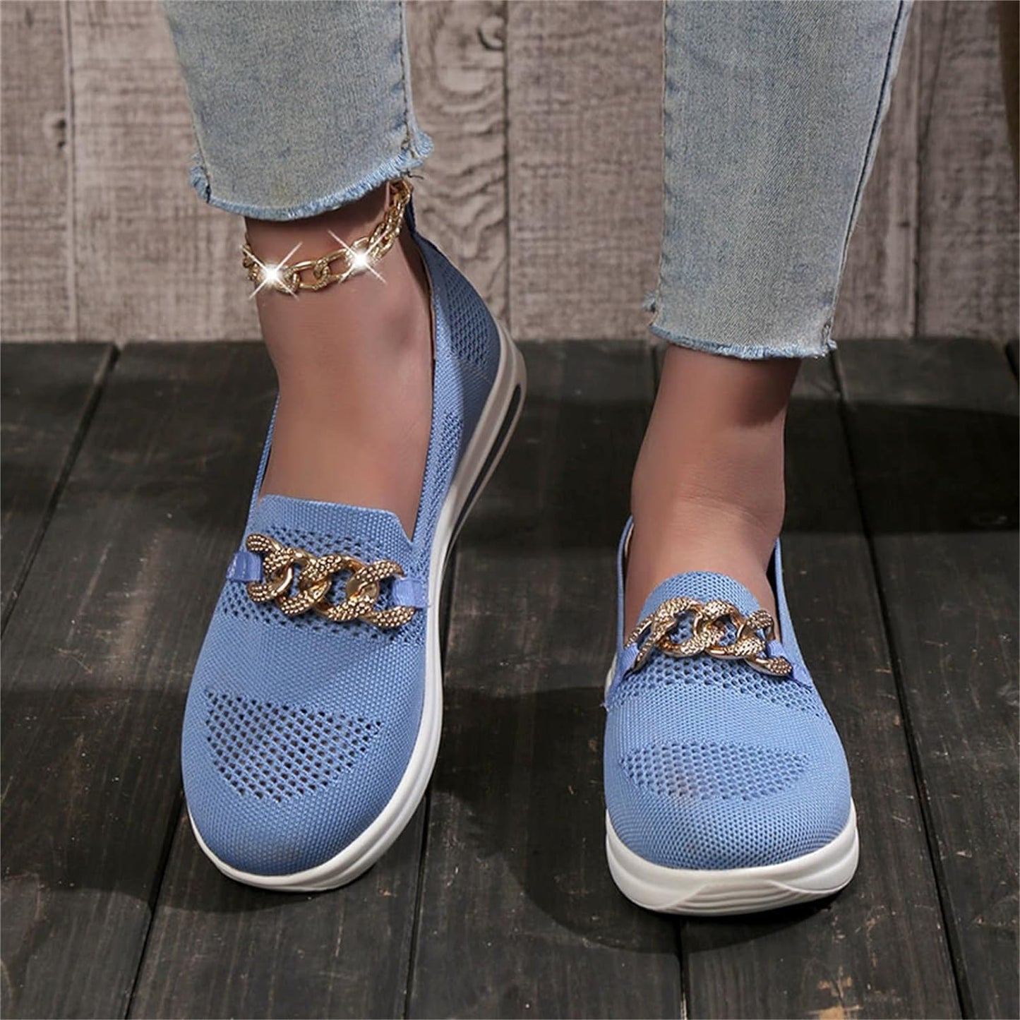 ANNABEL™ WOVEN BREATHABLE ORTHOPEDIC WEDGE SNEAKERS