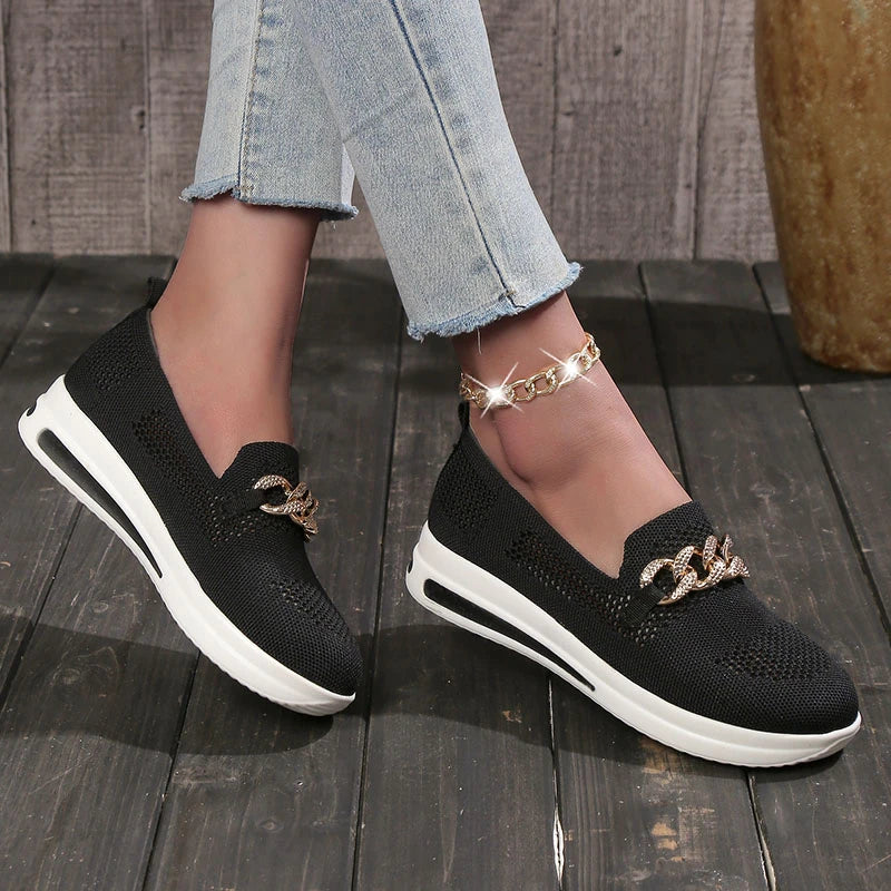 ANNABEL™ WOVEN BREATHABLE ORTHOPEDIC WEDGE SNEAKERS