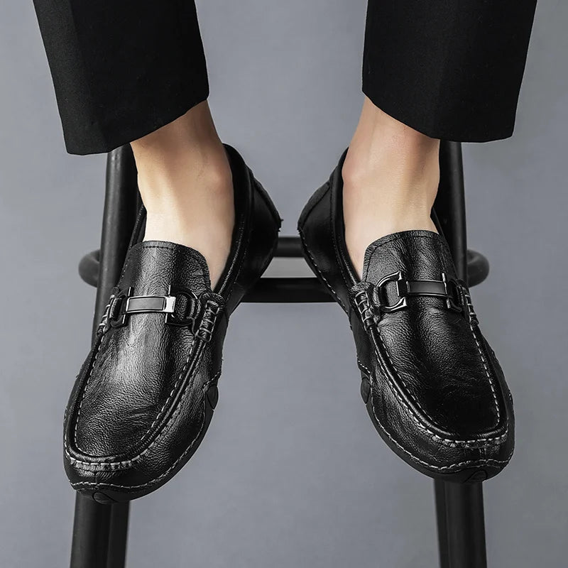 BENTLEY™ GENUINE LEATHER SLIP-ON LOAFERS