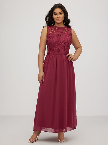 DINA™ ELEGANT CURVE PARTY SLEEVELESS MAXI DRESS