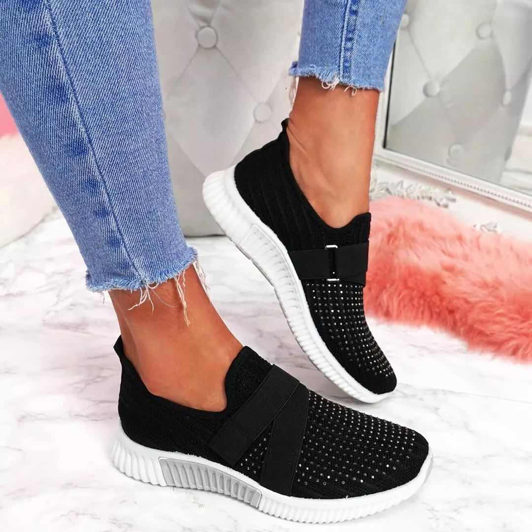 BREATHABLE AND LIGHT CRYSTAL SNEAKERS